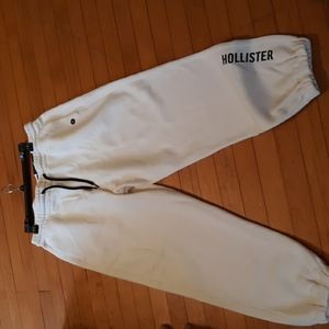 Hollister Oversized Joggers Mens Medium Cream w/black